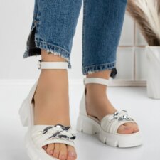 Sandale Dama cu Platforma 5SY1 Alb | Mei