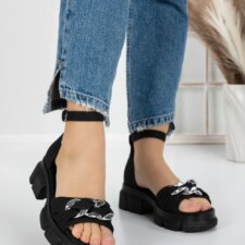 Sandale Dama cu Platforma 5SY1 Negru | Mei
