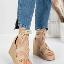 Sandale Dama cu Platforma 5SY12 Bej | Mei