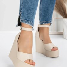 Sandale Dama cu Platforma 5SY13 Bej | Mei