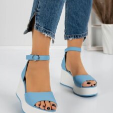 Sandale Dama cu Platforma 5SY17 Albastru | Mei