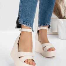 Sandale Dama cu Platforma 5SY9 Bej | Mei