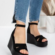 Sandale Dama cu Platforma 5SY9 Negru | Mei