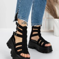 Sandale Dama cu Platforma 5WL19 Negru | Mei
