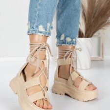 Sandale Dama cu Platforma 5WL26 Bej | Mei