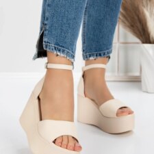Sandale Dama cu Platforma 5WL7 Bej | Mei