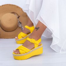 Sandale Dama cu Platforma KMD1 Galben | Mei