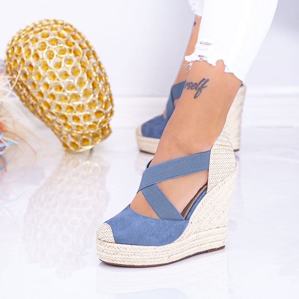 Sandale Dama cu Platforma LE213 Albastru | Mei 1 Sandale Dama cu Platforma LE213 Albastru | Mei