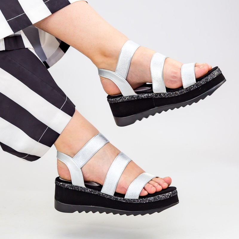 Sandale Dama cu Platforma LM288 Silver | Mei 1 Sandale Dama cu Platforma LM288 Silver | Mei