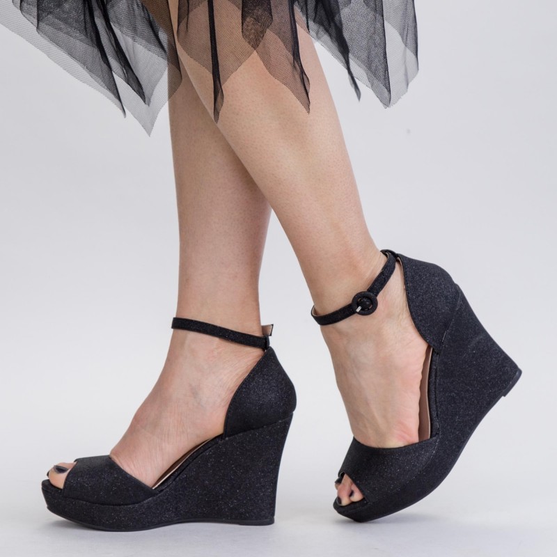 Sandale Dama cu Platforma XDT271A Black | Mei 1 Sandale Dama cu Platforma XDT271A Black | Mei