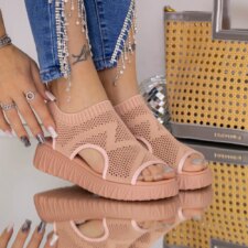 Sandale Dama cu Talpa Joasa 3AW282 Roz | Mei