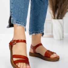 Sandale Dama cu Talpa Joasa 3GZ37 Maro | Mei