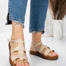 Sandale Dama cu Talpa Joasa 3GZ38 Bej | Mei