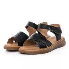 Sandale Dama cu Talpa Joasa 53303 Negru | Berliner