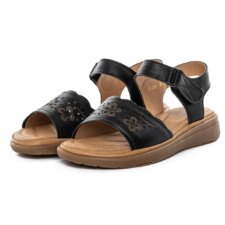 Sandale Dama cu Talpa Joasa 53308 Negru | Berliner