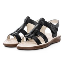 Sandale Dama cu Talpa Joasa 56681 Negru | Berliner