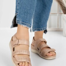 Sandale Dama cu Talpa Joasa 5GZ16 Roz | Mei