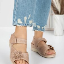 Sandale Dama cu Talpa Joasa 5GZ17 Roz | Mei