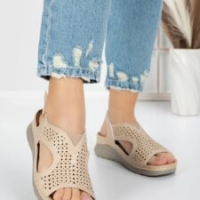 Sandale Dama cu Talpa Joasa 5GZ29 Bej | Mei