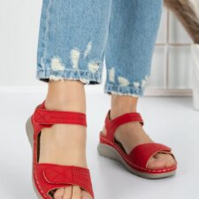 Sandale Dama cu Talpa Joasa 5GZ30 Rosu | Mei