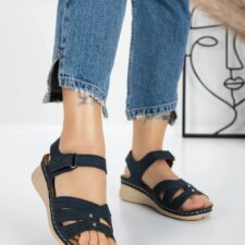 Sandale Dama cu Talpa Joasa 5GZ32 Albastru | Mei