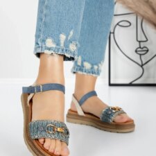 Sandale Dama cu Talpa Joasa 5GZ50 Albastru | Mei