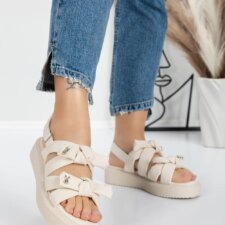 Sandale Dama cu Talpa Joasa 5H29 Bej | Mei