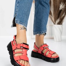 Sandale Dama cu Talpa Joasa 5HXS18 Roz | Mei