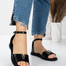 Sandale Dama cu Talpa Joasa 5PT5 Negru | Mei