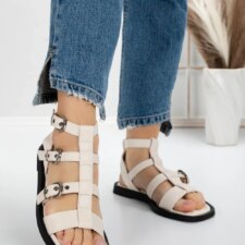 Sandale Dama cu Talpa Joasa 5SY2 Bej | Mei