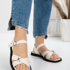 Sandale Dama cu Talpa Joasa 5SY3 Bej | Mei