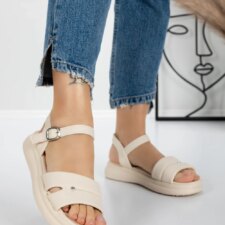 Sandale Dama cu Talpa Joasa 5WL30 Bej | Mei