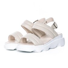 Sandale Dama cu Talpa Joasa K249-3 Crem | Formazione