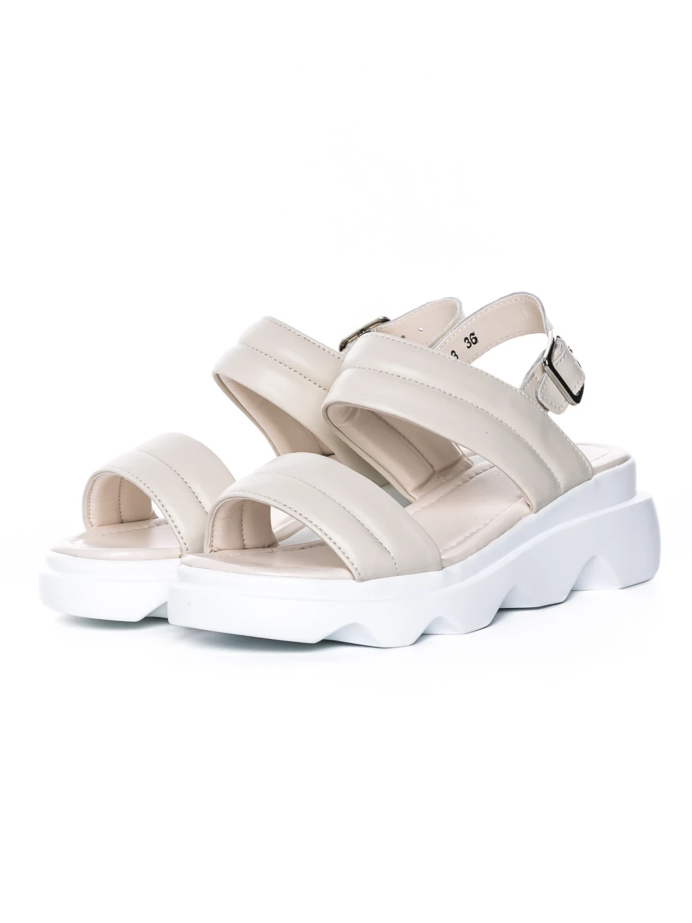 Sandale Dama cu Talpa Joasa K249-3 Crem | Formazione 1 Sandale Dama cu Talpa Joasa K249-3 Crem | Formazione