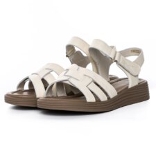 Sandale Dama cu Talpa Joasa KM8282 Crem | Formazione