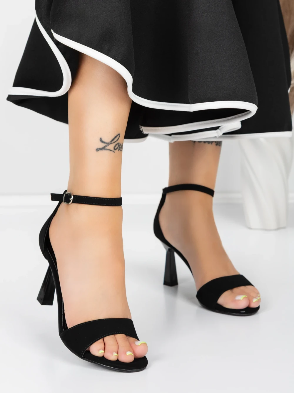 Sandale Dama cu Toc Subtire 5XKK13 Negru | Mei 1 Sandale Dama cu Toc Subtire 5XKK13 Negru | Mei