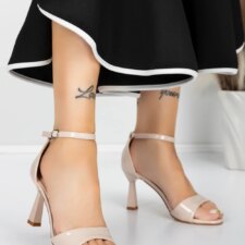 Sandale Dama cu Toc Subtire 5XKK13 Nude | Mei