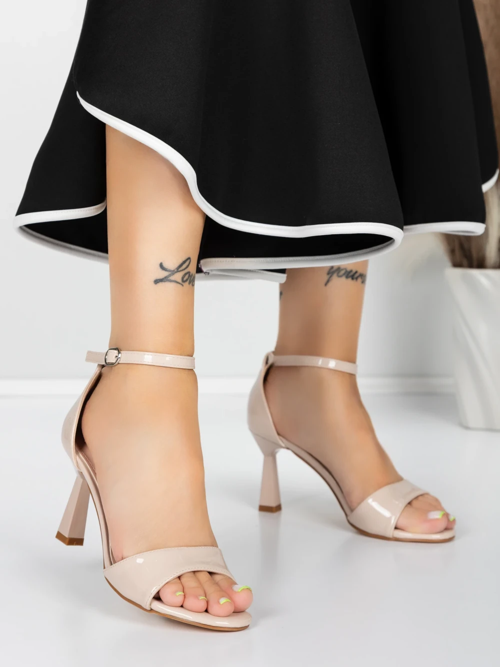 Sandale Dama cu Toc Subtire 5XKK13 Nude | Mei 1 Sandale Dama cu Toc Subtire 5XKK13 Nude | Mei