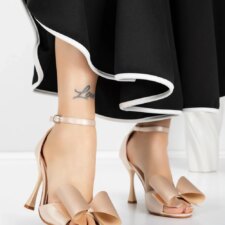 Sandale Dama cu Toc Subtire 5XKK16 Bej | Mei