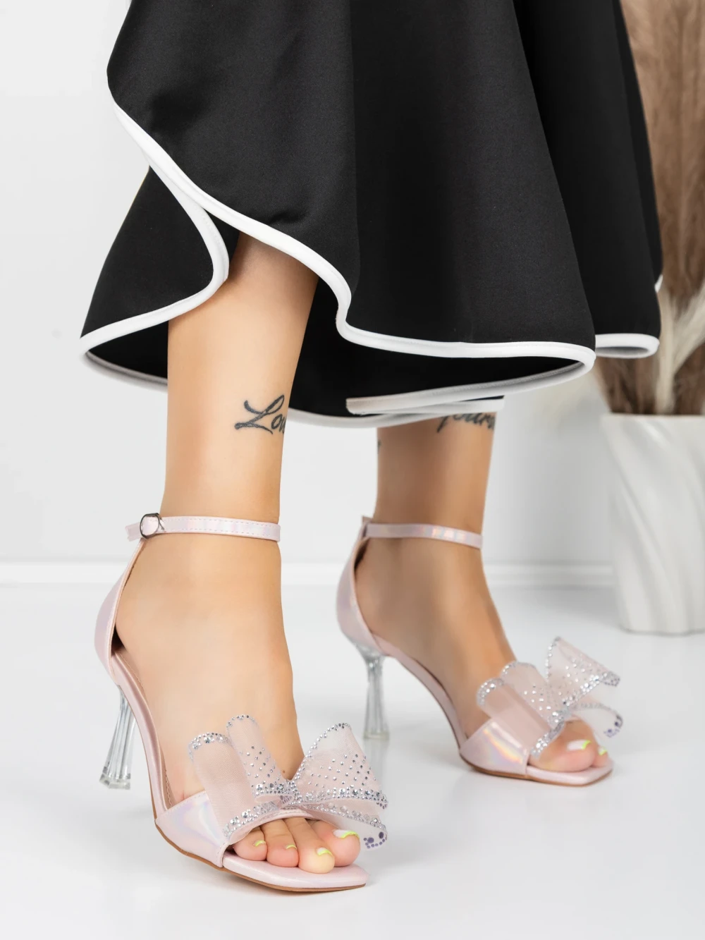 Sandale Dama cu Toc Subtire 5XKK22 Champagne | Mei 1 Sandale Dama cu Toc Subtire 5XKK22 Champagne | Mei