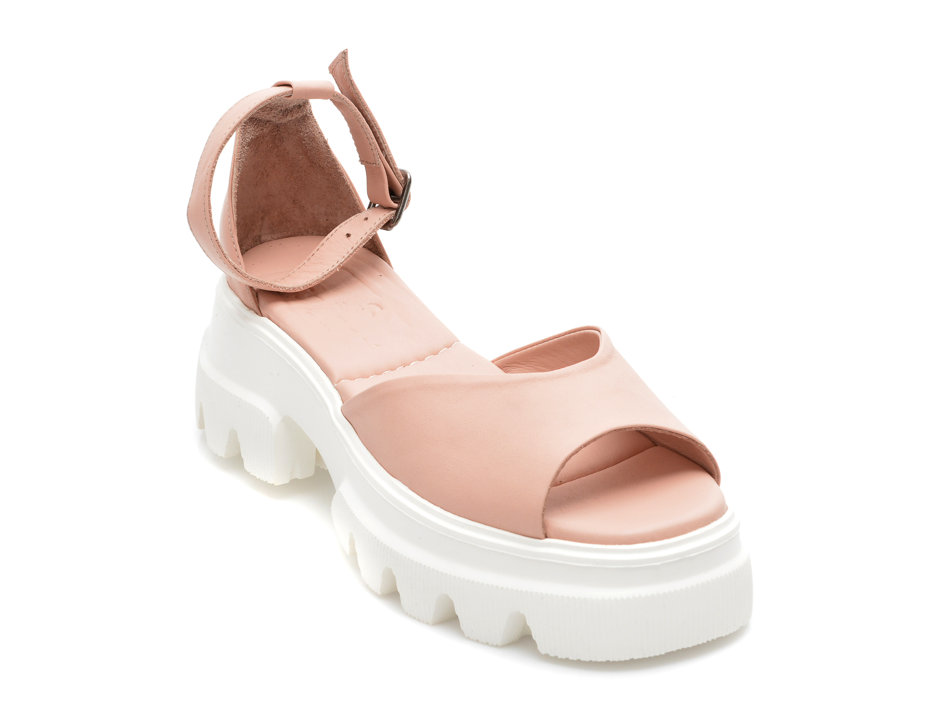 Sandale EMANI nude, 69S, din piele naturala 1 Sandale EMANI nude