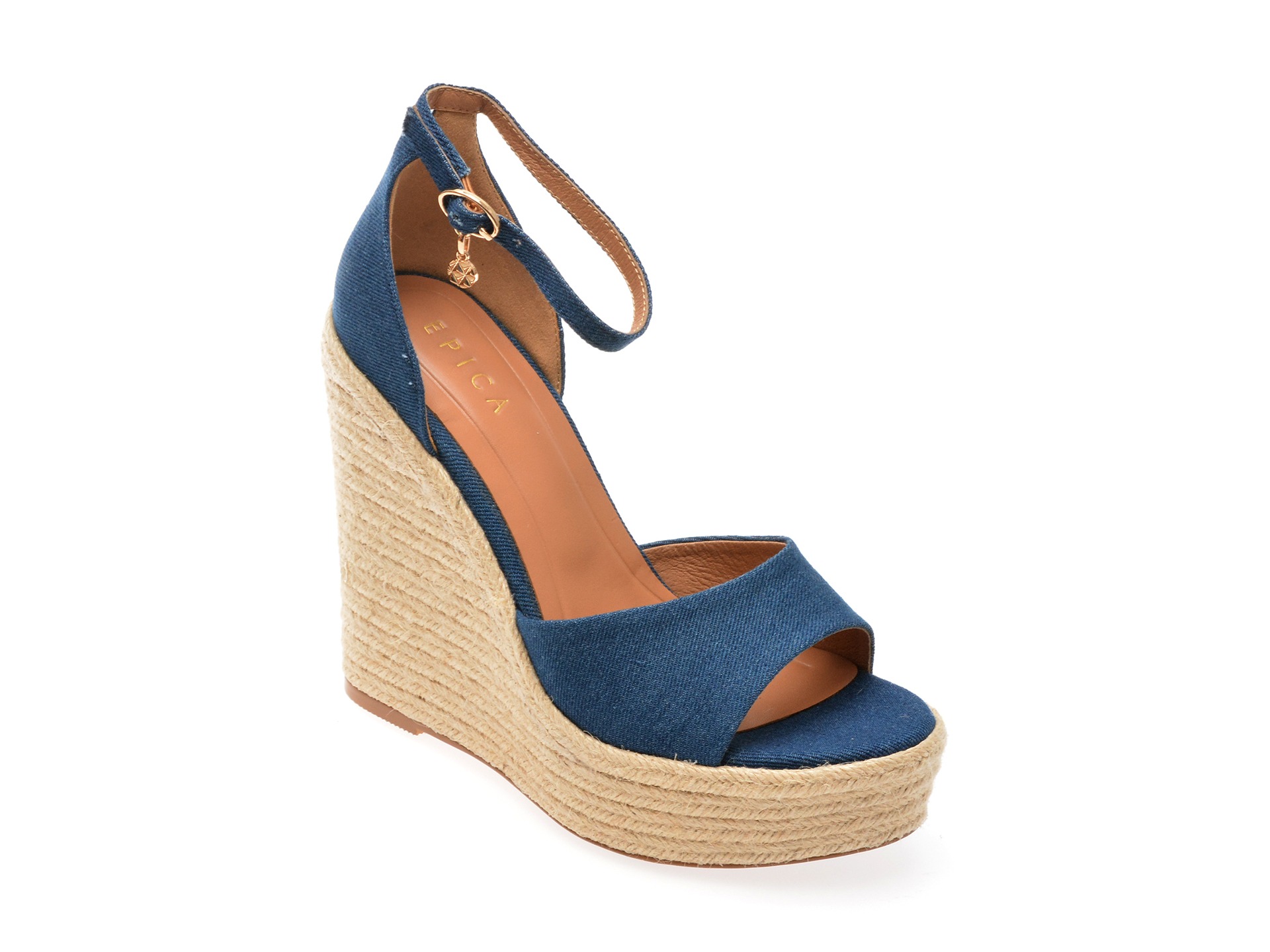 Sandale EPICA albastre, F666, din material textil 1 Sandale EPICA albastre