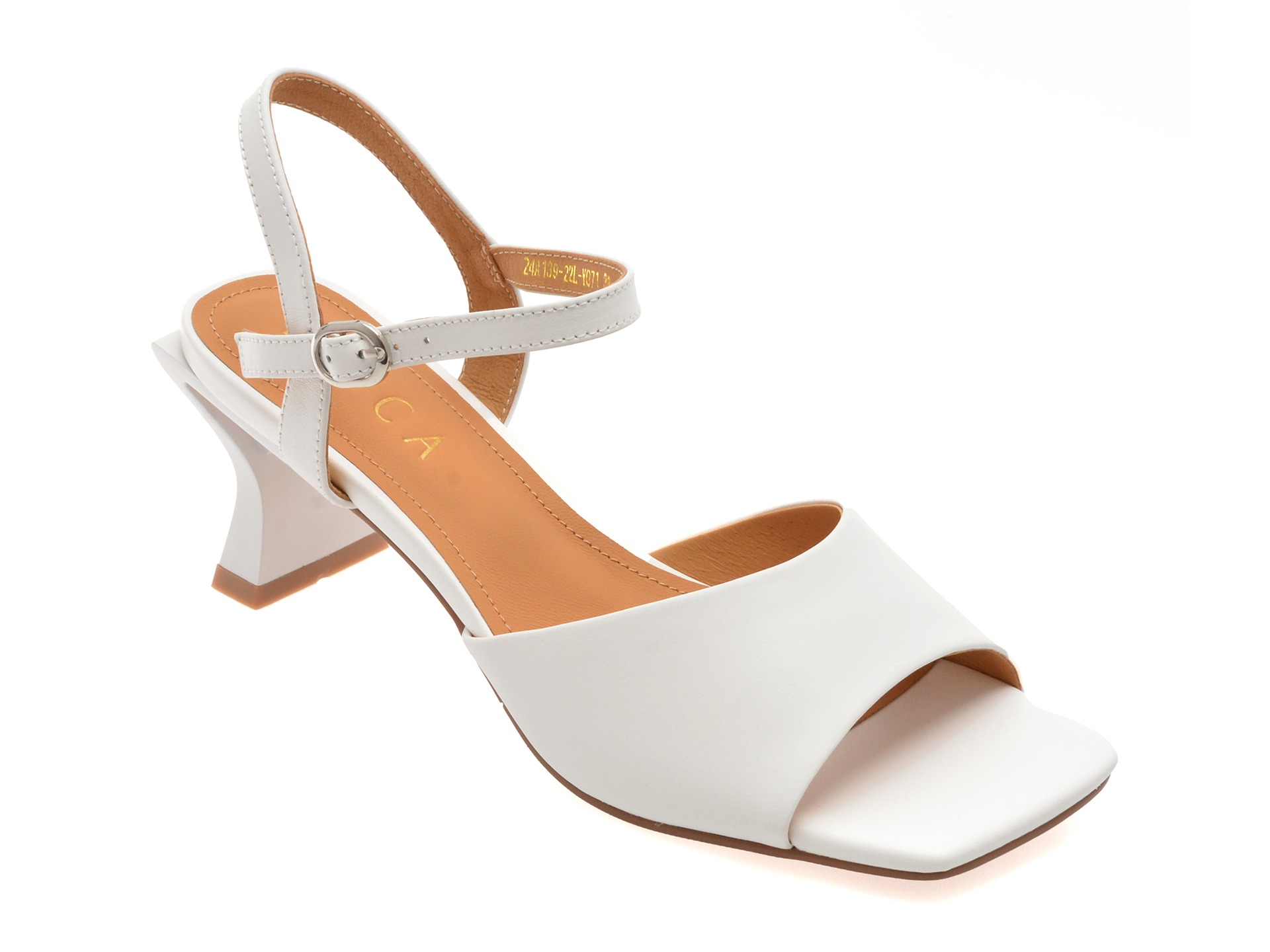 Sandale EPICA albe, 22L, din piele naturala 1 Sandale EPICA albe