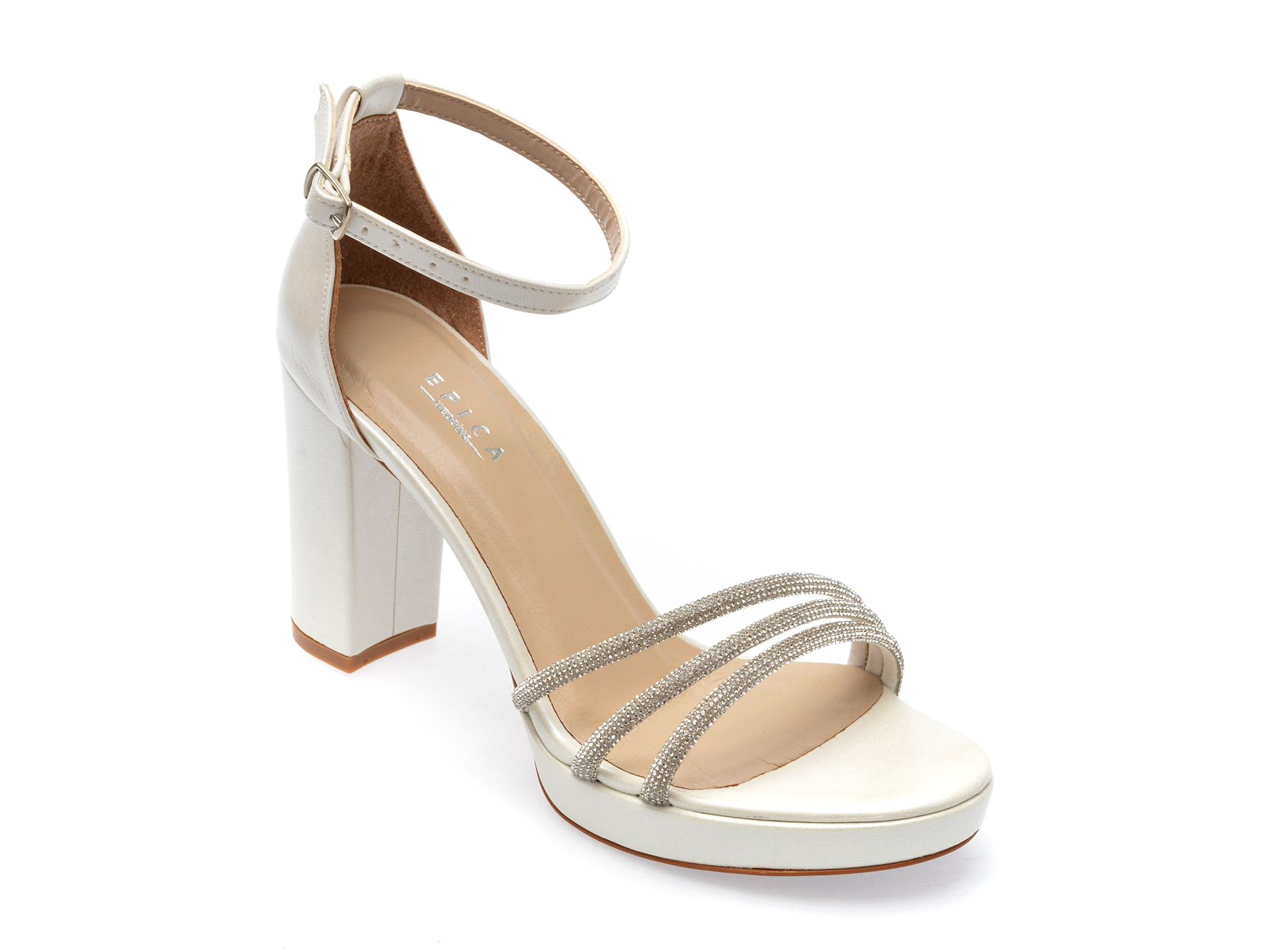 Sandale EPICA albe, 289, din piele ecologica 1 Sandale EPICA albe