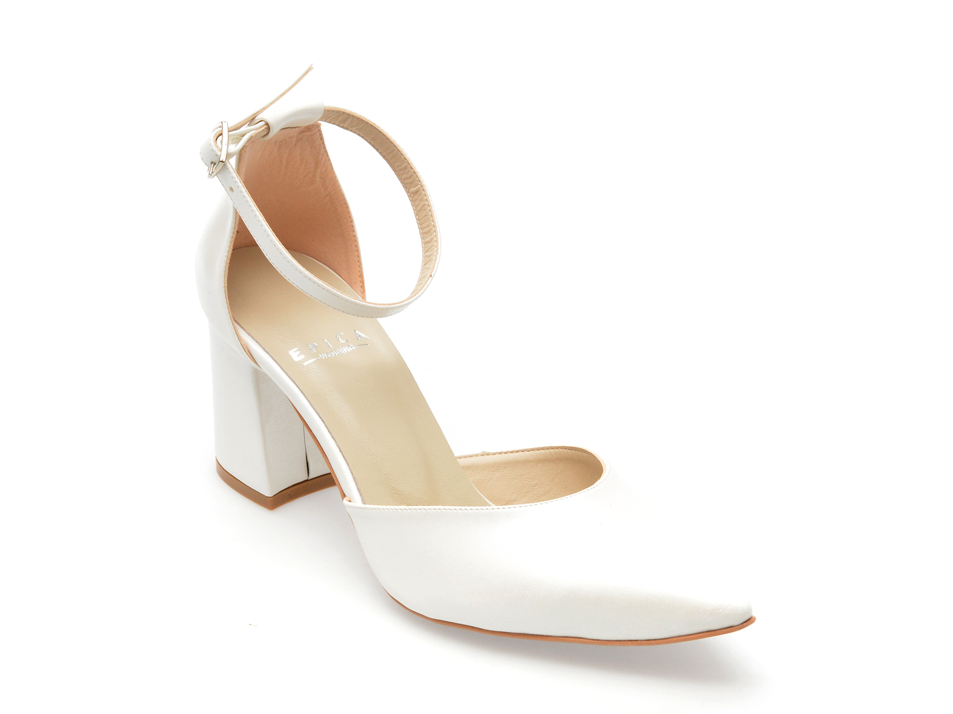 Sandale EPICA albe, 391, din piele ecologica 1 Sandale EPICA albe