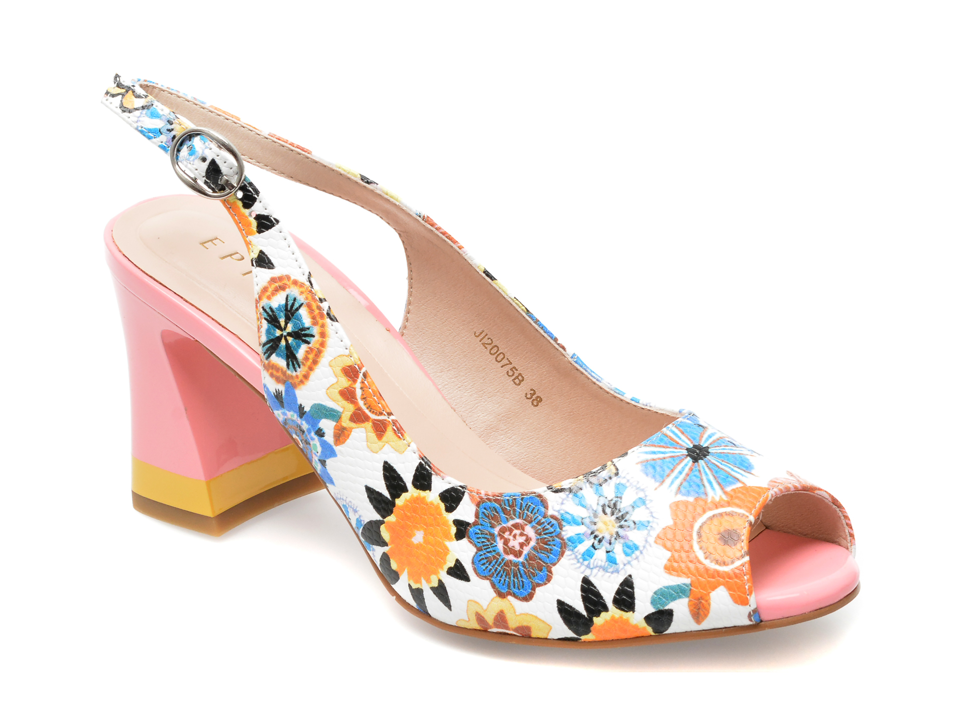 Sandale EPICA albe, JI20075, din piele naturala 1 Sandale EPICA albe