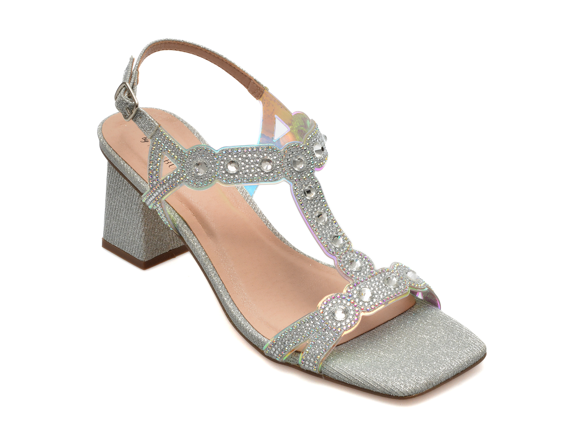 Sandale EPICA argintii, 236600, din piele ecologica 1 Sandale EPICA argintii