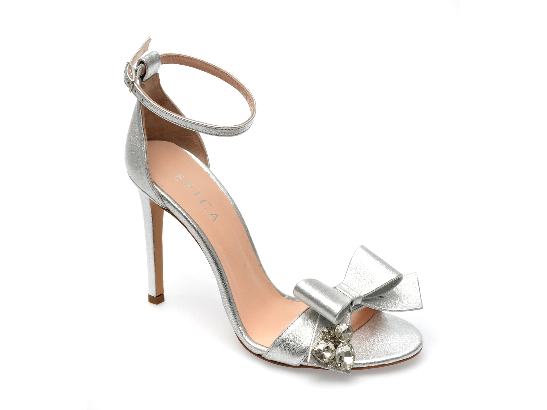 Sandale EPICA argintii, 25087, din piele naturala 1 Sandale EPICA argintii