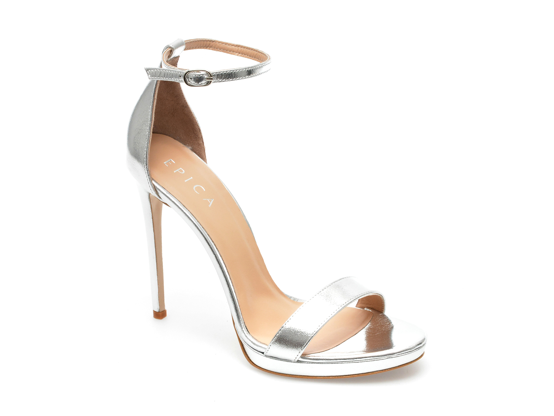Sandale EPICA argintii, 45A03, din piele naturala 1 Sandale EPICA argintii