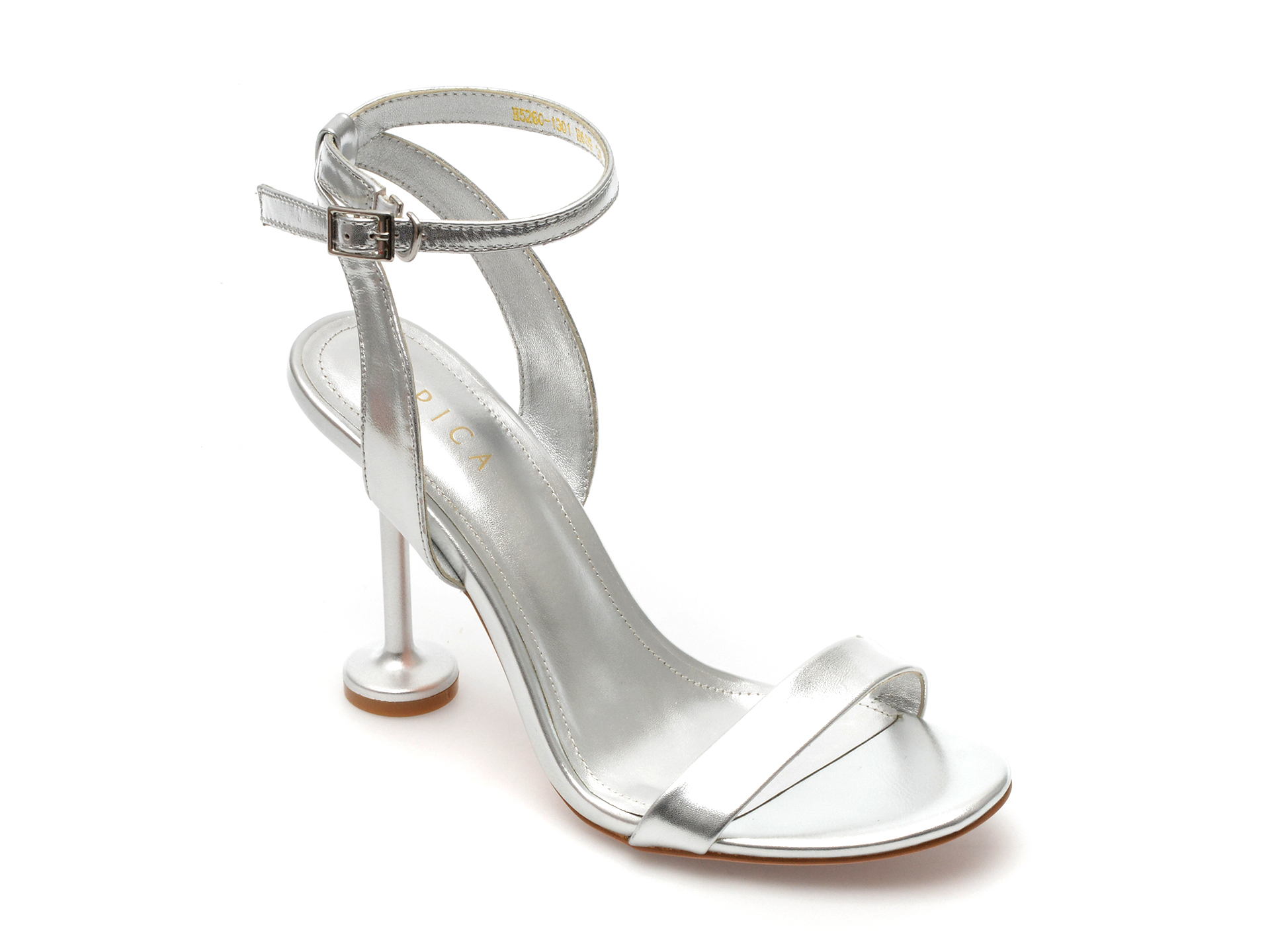 Sandale EPICA argintii, H5260, din piele naturala 1 Sandale EPICA argintii